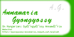 annamaria gyongyossy business card